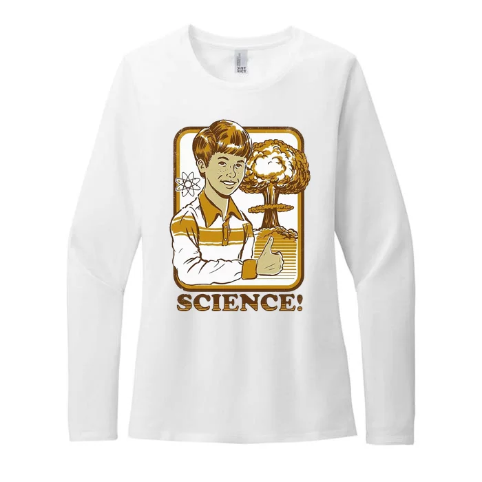 Nuclear Explosion Science Funny Vintage Womens CVC Long Sleeve Shirt