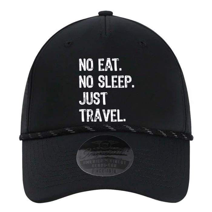 No Eat Sleep Repeat Just Travel Traveler Traveling Gift Performance The Dyno Cap