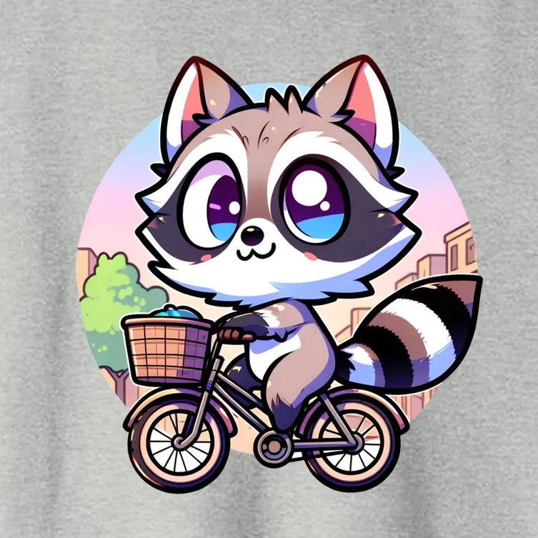 National Endangered Species Day Red Panda Riding A Bicycle Gift Women's Crop Top Tee