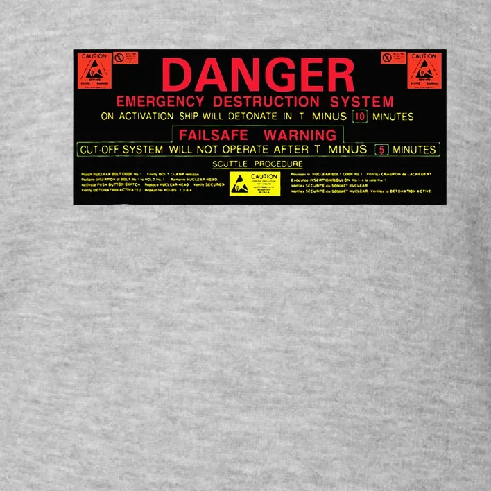 Nostromo Emergency Self Destruct Console Toddler Sweatshirt