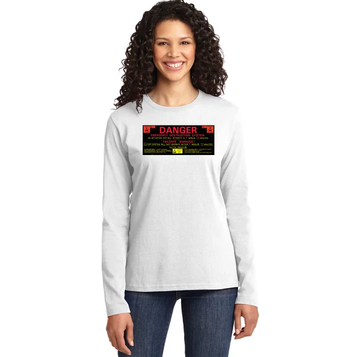 Nostromo Emergency Self Destruct Console Ladies Long Sleeve Shirt