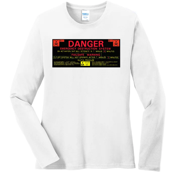 Nostromo Emergency Self Destruct Console Ladies Long Sleeve Shirt