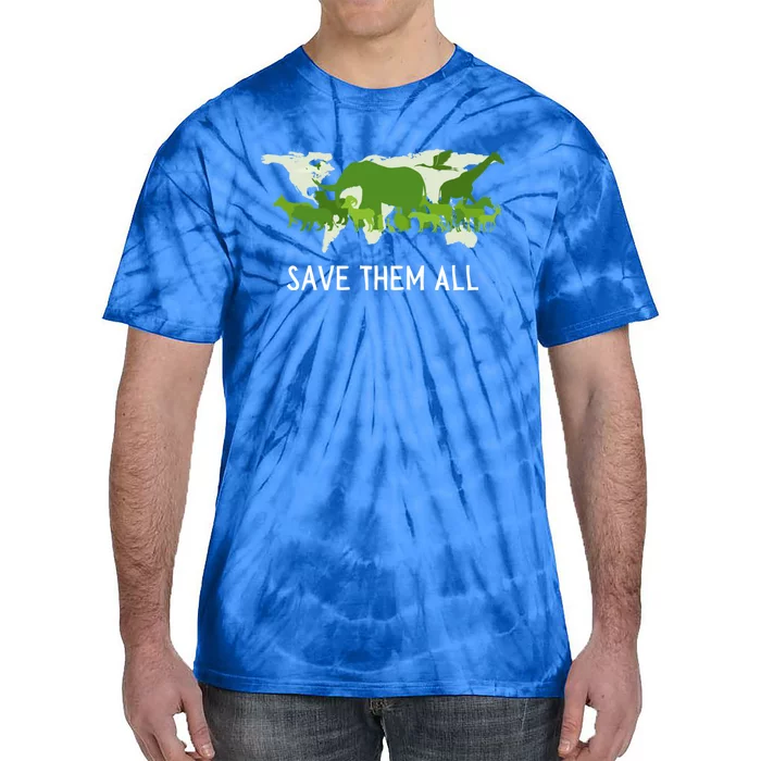 National Endangered Species Day Save Them World Animals Gift Tie-Dye T-Shirt