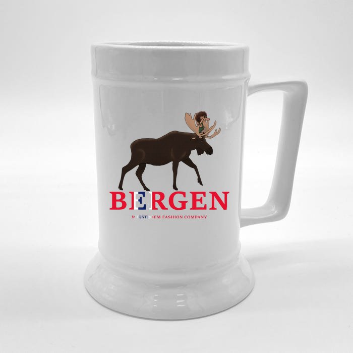 Norway Elk Troll Myths Flag Mountain Travel Beer Stein