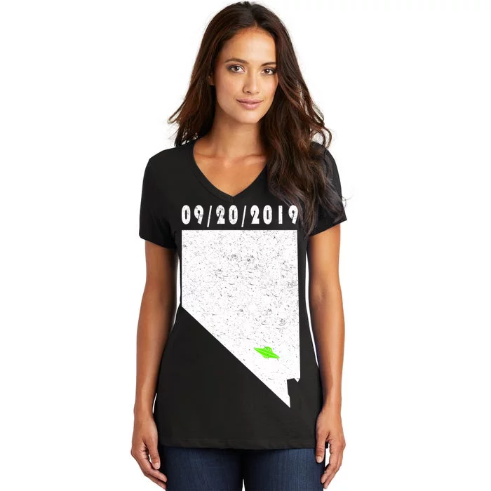 Nevada Storm Area 51 Women's V-Neck T-Shirt