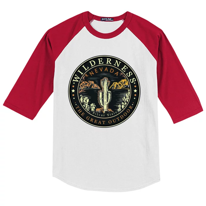 Nevada Wilderness Silver State Kids Colorblock Raglan Jersey