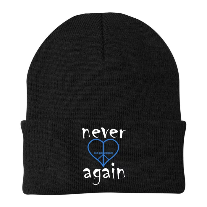 Never Again End Gun Violence Tribute Knit Cap Winter Beanie