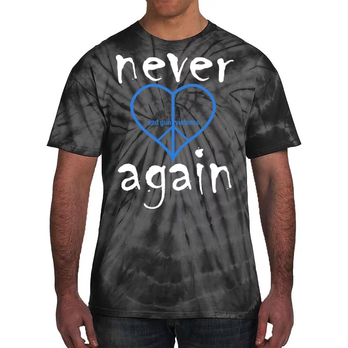 Never Again End Gun Violence Tribute Tie-Dye T-Shirt