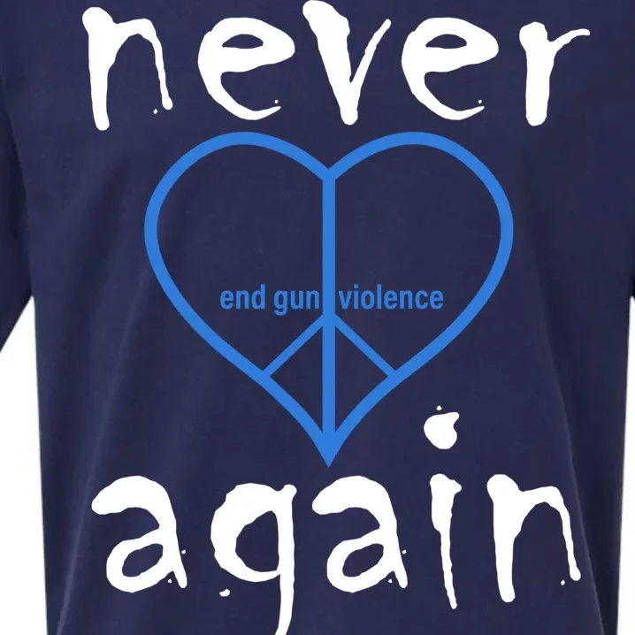 Never Again End Gun Violence Tribute Sueded Cloud Jersey T-Shirt