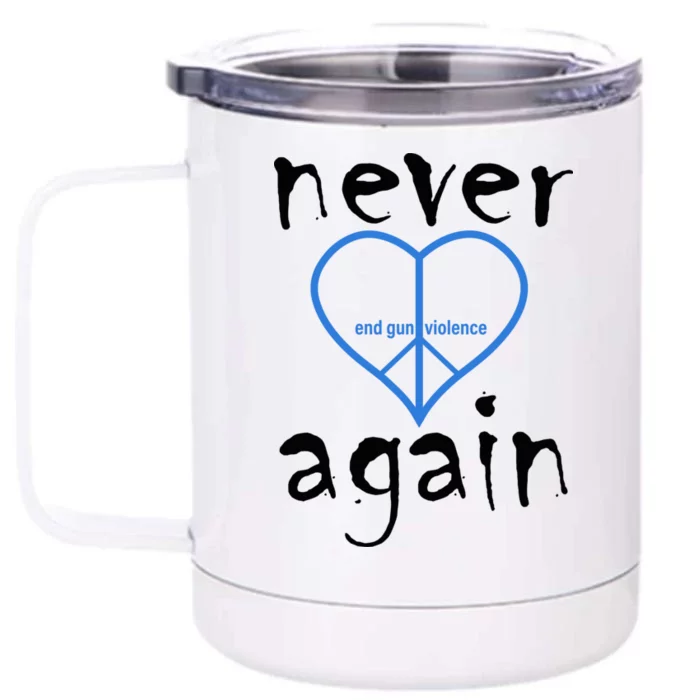 Never Again End Gun Violence Tribute Front & Back 12oz Stainless Steel Tumbler Cup