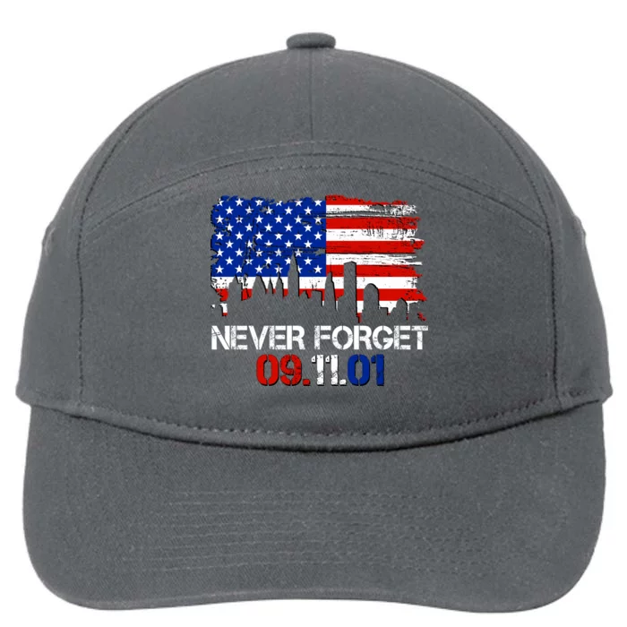 Never Forget 09.11.01 7-Panel Snapback Hat