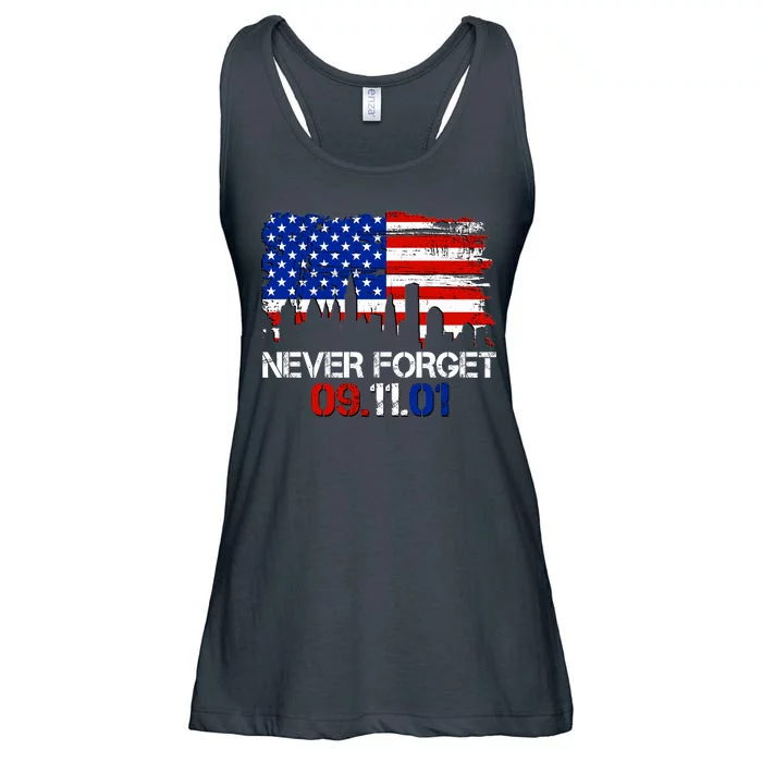 Never Forget 09.11.01 Ladies Essential Flowy Tank