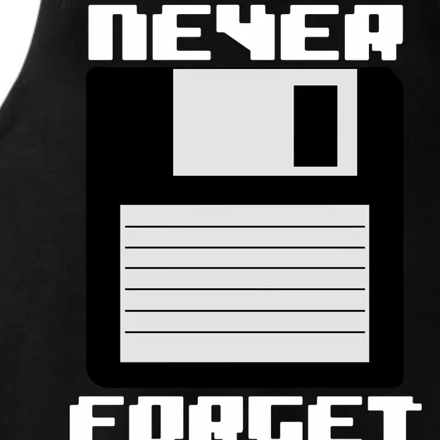 Never Forget Floppy Disc Retro Ladies Tri-Blend Wicking Tank