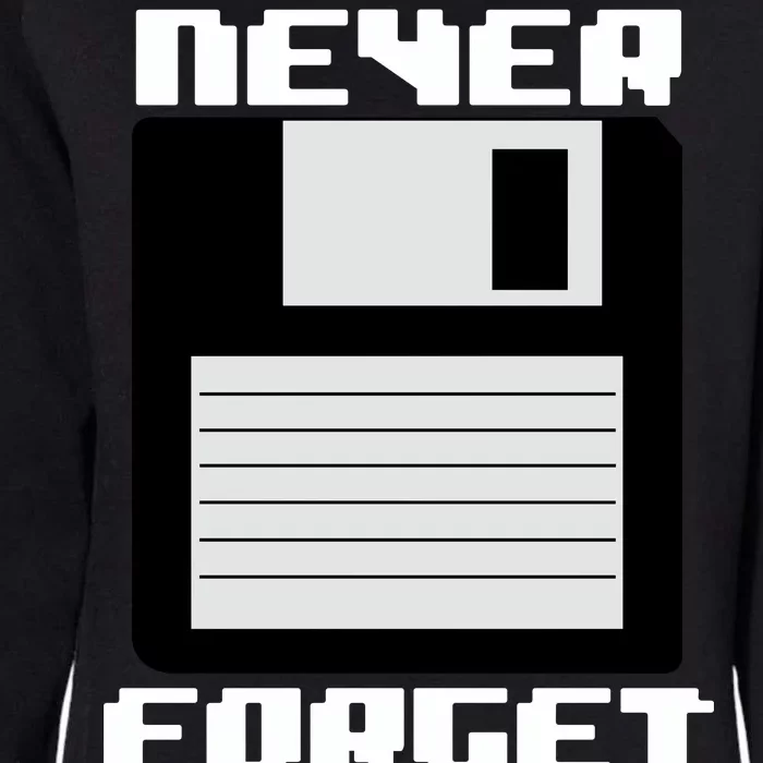 Never Forget Floppy Disc Retro Womens California Wash Sweatshirt