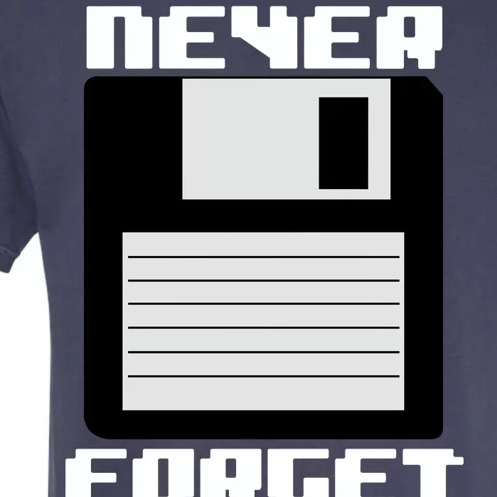 Never Forget Floppy Disc Retro Garment-Dyed Heavyweight T-Shirt