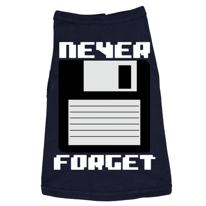 Never Forget Floppy Disc Retro Doggie Tank