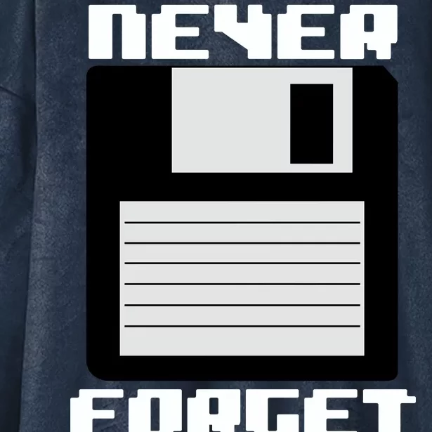 Never Forget Floppy Disc Retro Hooded Wearable Blanket