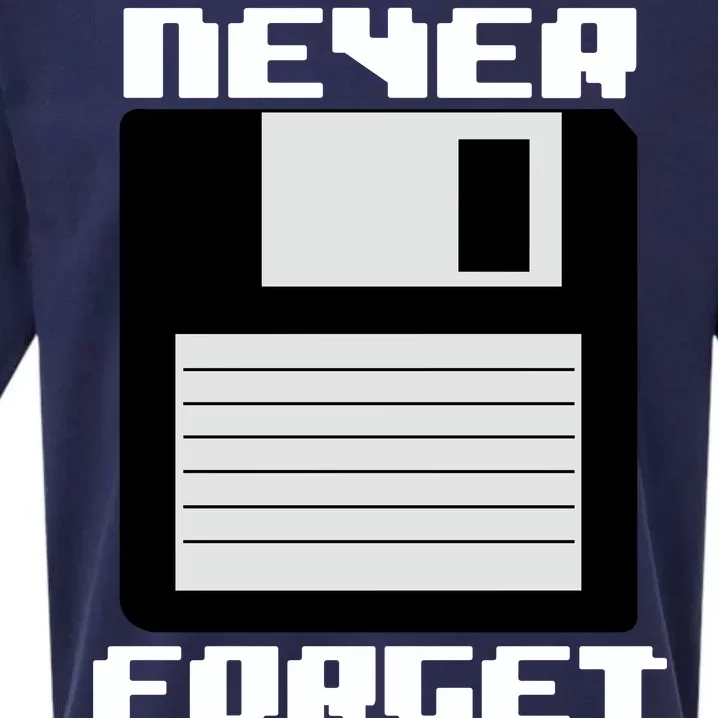 Never Forget Floppy Disc Retro Sueded Cloud Jersey T-Shirt