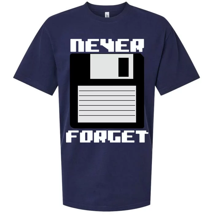 Never Forget Floppy Disc Retro Sueded Cloud Jersey T-Shirt