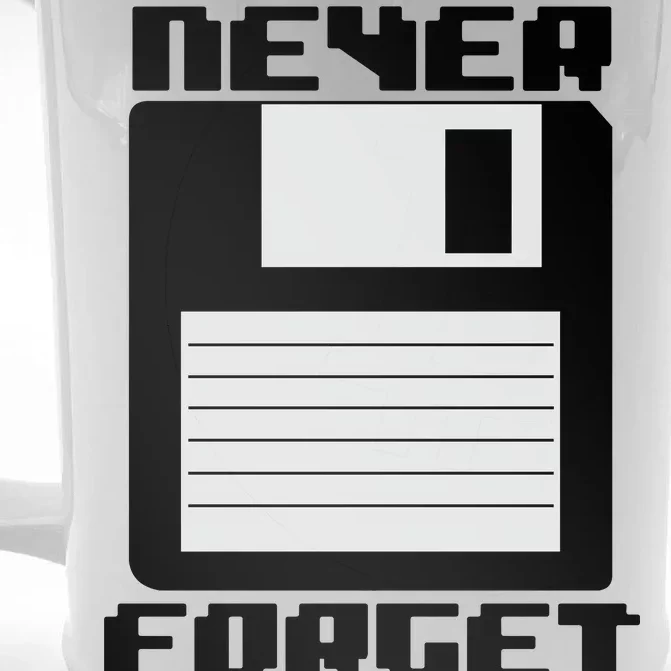 Never Forget Floppy Disc Retro Front & Back Beer Stein