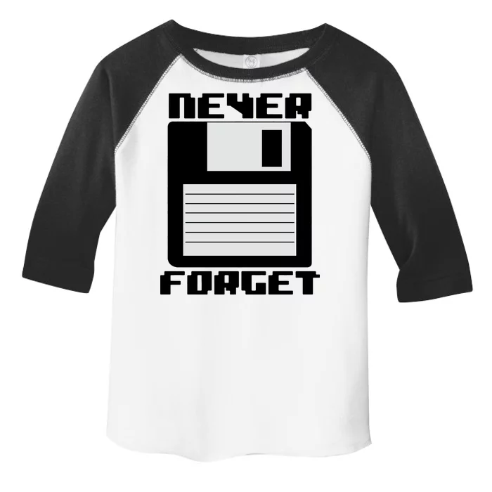 Never Forget Floppy Disc Retro Toddler Fine Jersey T-Shirt