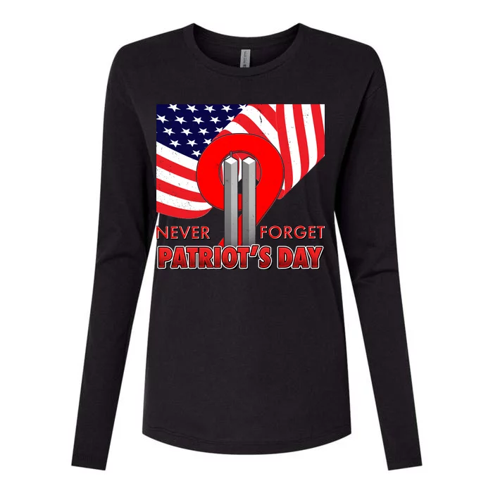 Never Forget Patriot Day 911 Womens Cotton Relaxed Long Sleeve T-Shirt