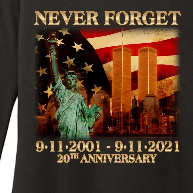 Never Forget September 11 9/11 20th Anniversary Womens CVC Long Sleeve Shirt