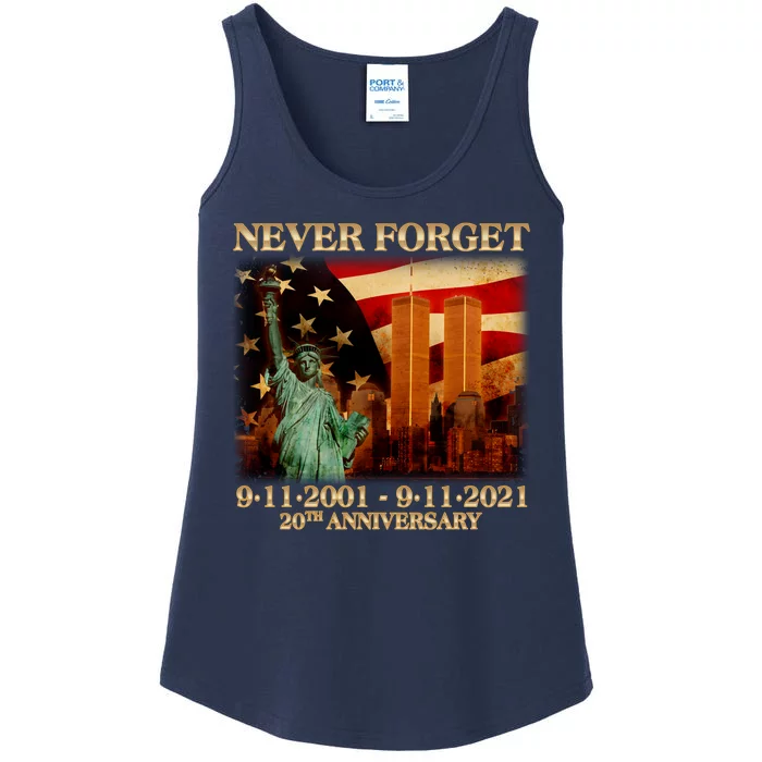 Never Forget September 11 9/11 20th Anniversary Ladies Essential Tank