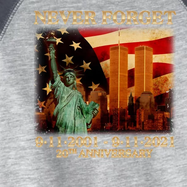 Never Forget September 11 9/11 20th Anniversary Toddler Fine Jersey T-Shirt