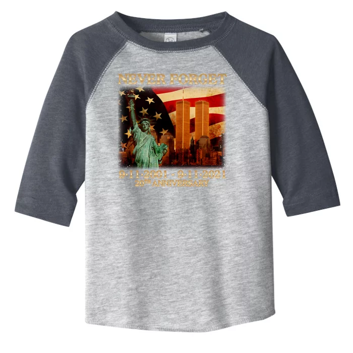 Never Forget September 11 9/11 20th Anniversary Toddler Fine Jersey T-Shirt