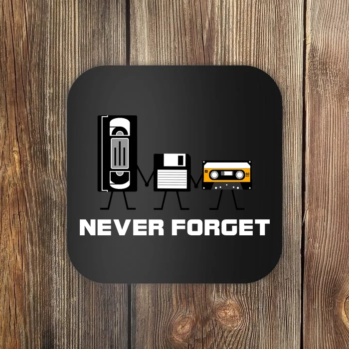 Never Forget Vintage Tapes Coaster