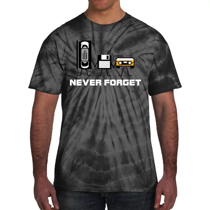 Never Forget Vintage Tapes Tie-Dye T-Shirt