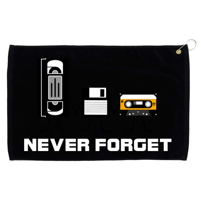 Never Forget Vintage Tapes Grommeted Golf Towel