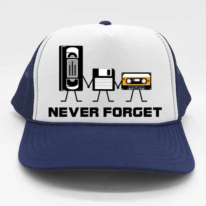 Never Forget Vintage Tapes Trucker Hat