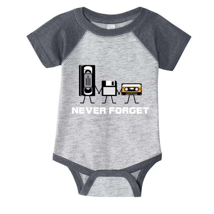 Never Forget Vintage Tapes Infant Baby Jersey Bodysuit