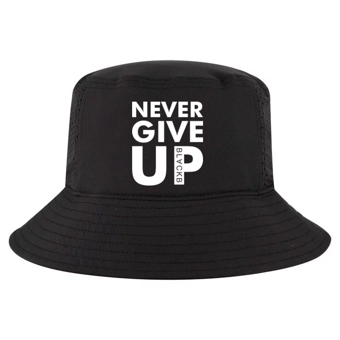 Never Give Up Black Liverpool Cool Comfort Performance Bucket Hat