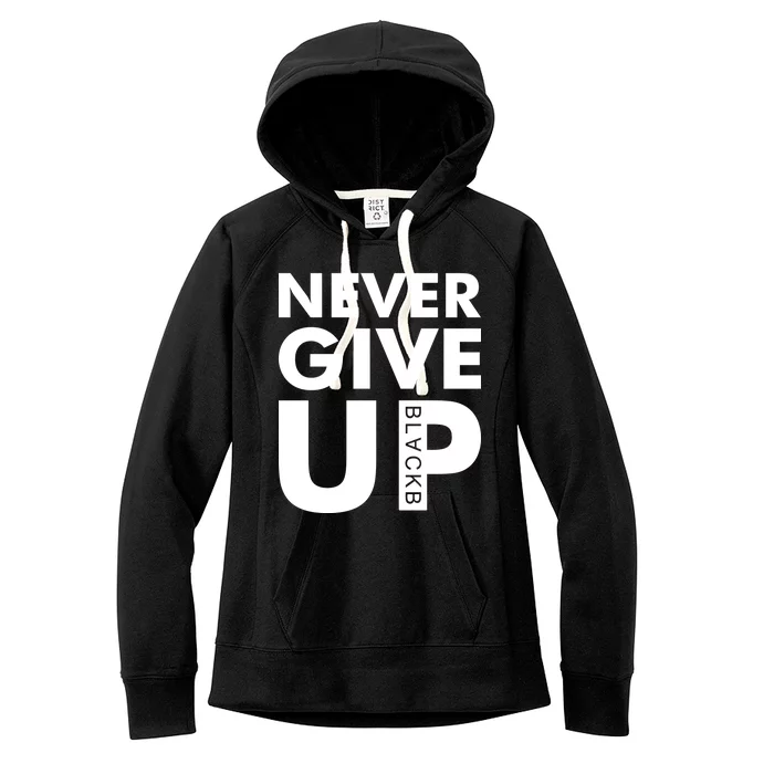 Never Give Up Black Liverpool Women's Fleece Hoodie