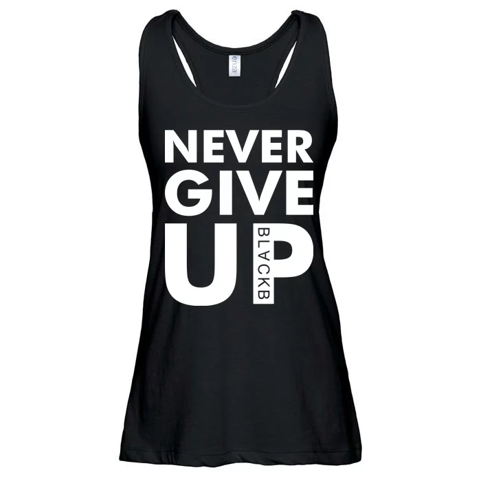 Never Give Up Black Liverpool Ladies Essential Flowy Tank