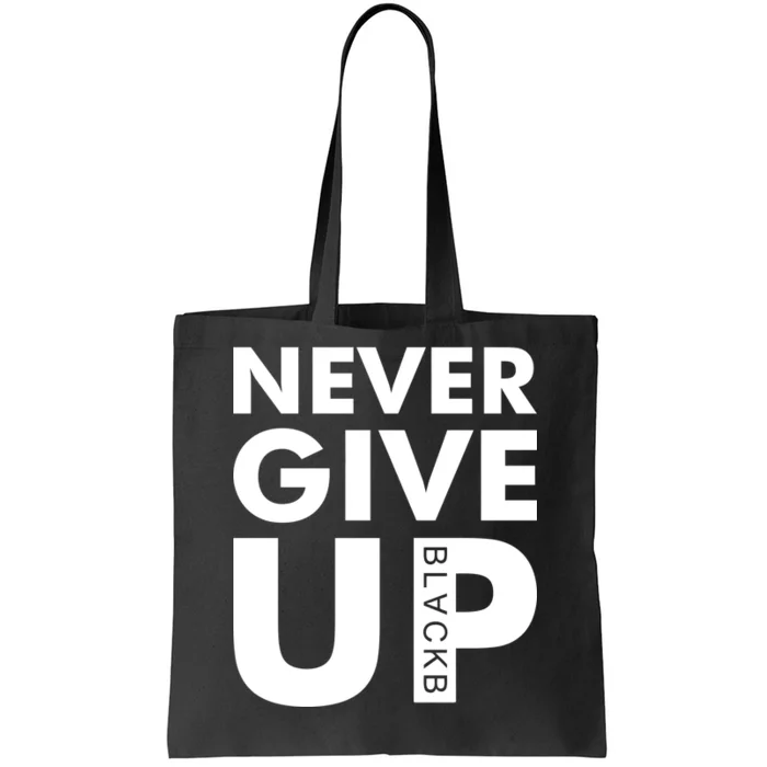 Never Give Up Black Liverpool Tote Bag