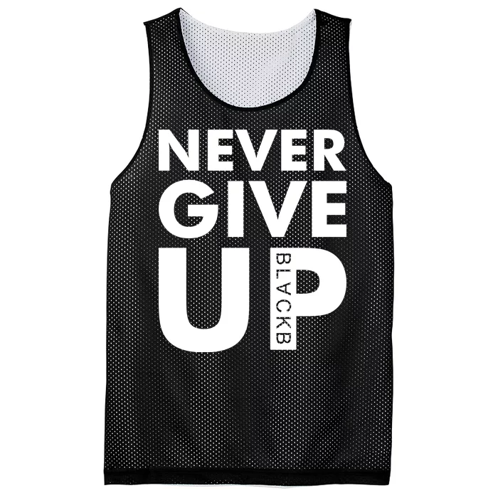 Never Give Up Black Liverpool Mesh Reversible Basketball Jersey Tank