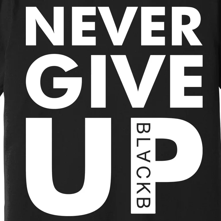 Never Give Up Black Liverpool Premium T-Shirt