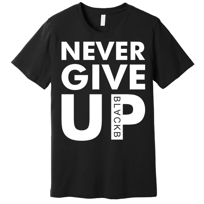 Never Give Up Black Liverpool Premium T-Shirt