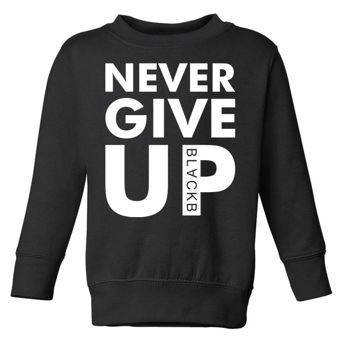 Never Give Up Black Liverpool Toddler Sweatshirt