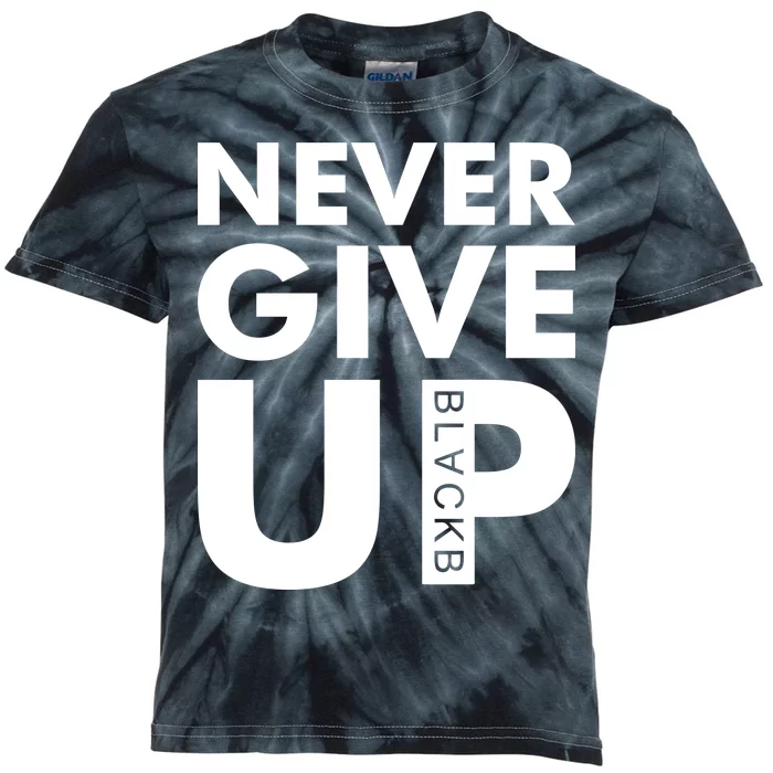 Never Give Up Black Liverpool Kids Tie-Dye T-Shirt