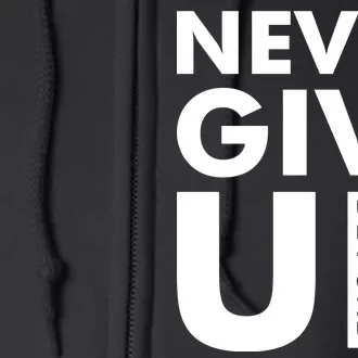 Never Give Up Black Liverpool Full Zip Hoodie