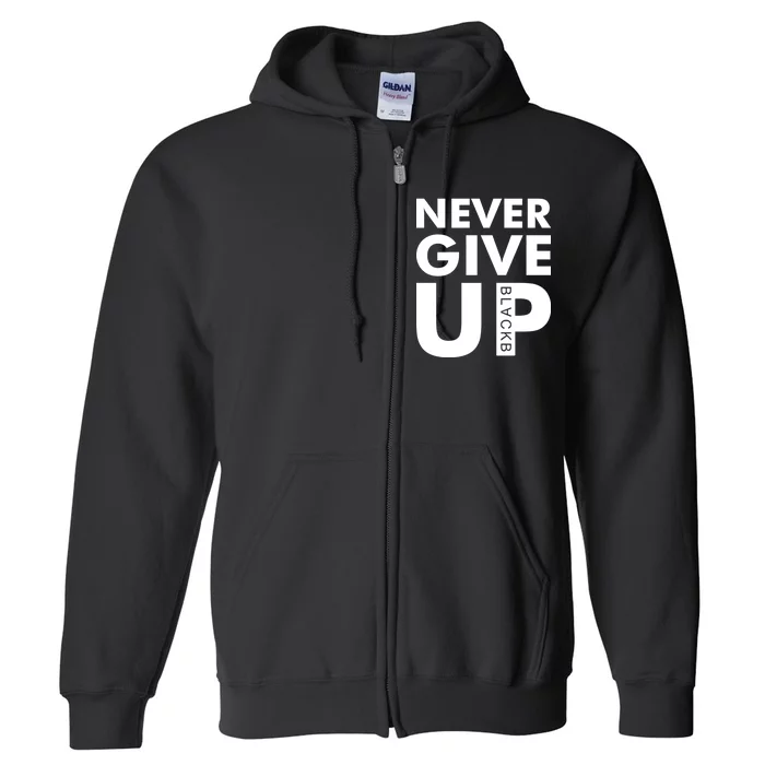 Never Give Up Black Liverpool Full Zip Hoodie