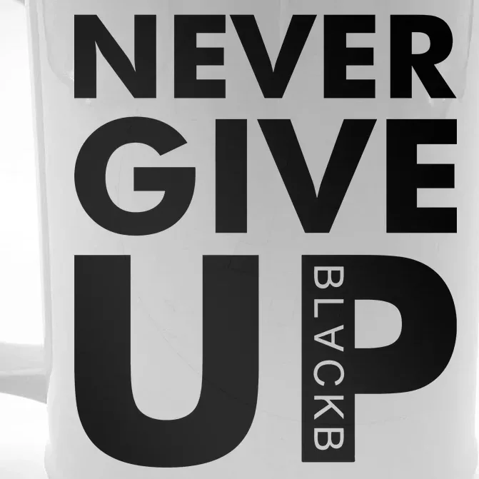 Never Give Up Black Liverpool Front & Back Beer Stein