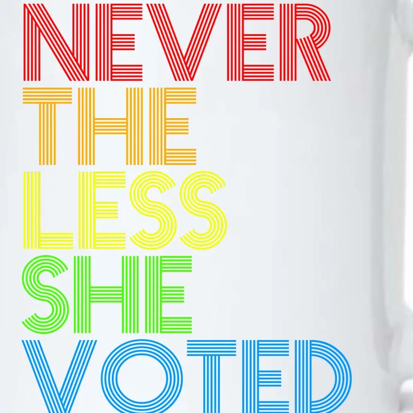 Never The Less She Voted Black Color Changing Mug