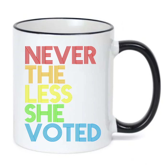 Never The Less She Voted Black Color Changing Mug