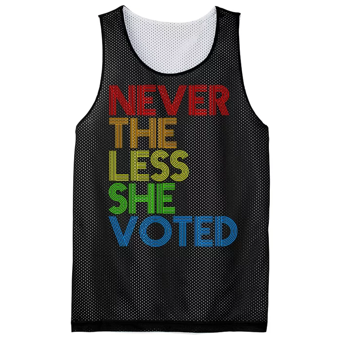 Never The Less She Voted Mesh Reversible Basketball Jersey Tank